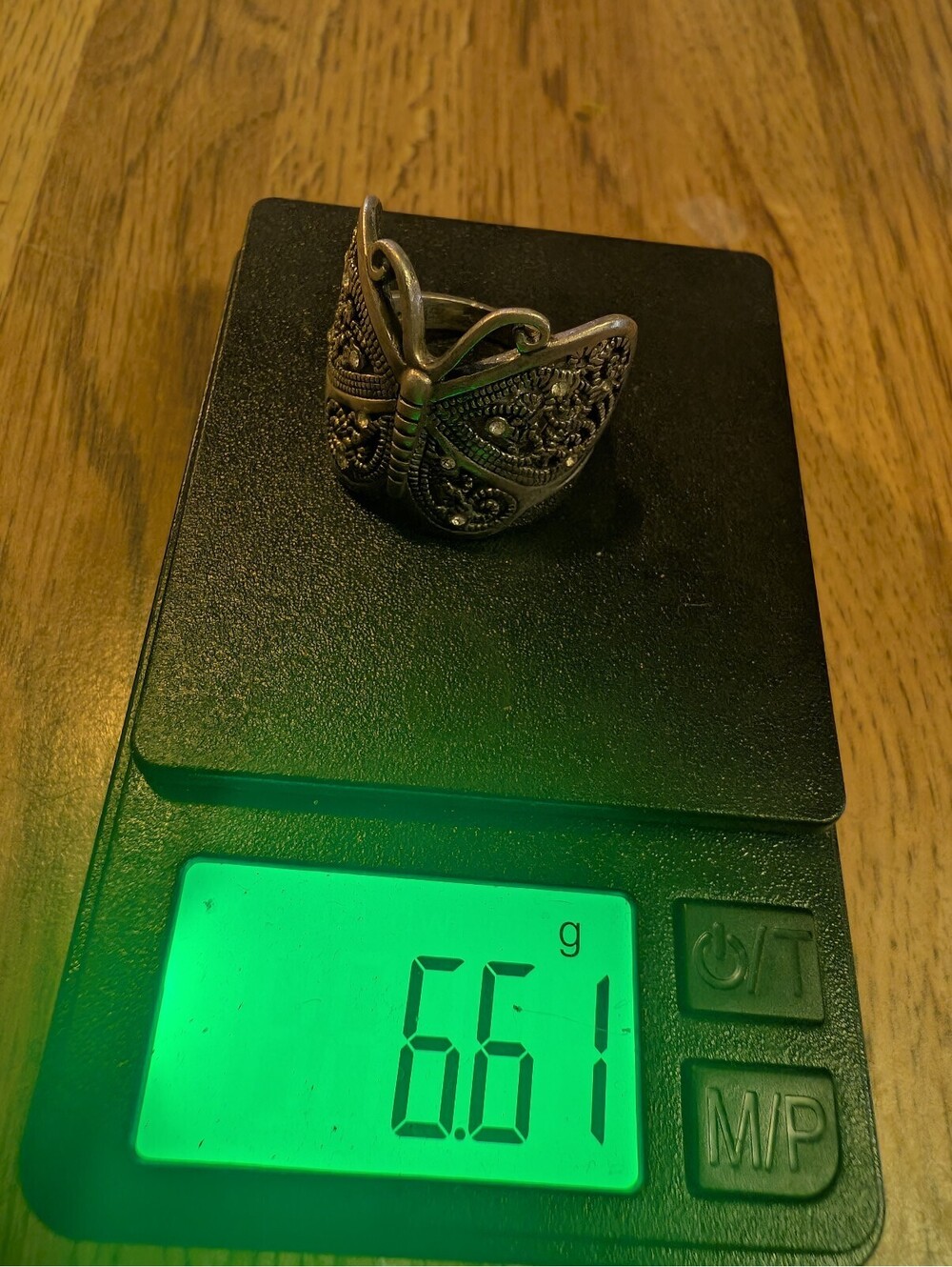 Vintage Style Sterling Silver Butterfly Women's Ring Size 10.5 - Picture 6 of 6
